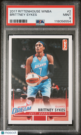 2017 Rittenhouse WNBA Brittney Sykes #2 Rookie RC PSA 9 NEW Seattle Storm