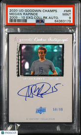 2020 UD Goodwin Champions 2009 Exquisite Coll Rookie Auto Megan Rapinoe 99 PSA 9