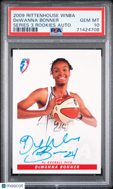 2009 Rittenhouse WNBA RC Rookies Autograph Dewanna Bonner Auto PSA 10 Fever
