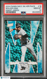 2024 Panini NSCC Silver Pack Rookie RC Seaver King Green #1/5 PSA 10 Nationals