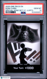 2025 One Piece Promos Don!! Card Special Don!! Set V1 -Luffy- PSA 10 Gem Mint