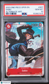2023 One Piece Op05-Awakening Of The New Era Sabo Alternate Art PSA 10 #007