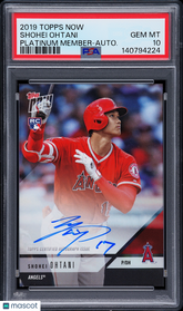 2019 Topps Now Platinum Autograph "17" Rare Shohei Ohtani Auto Rookie RC PSA 10