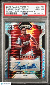 2021 Prizm PL Signatures Gabriel Martinelli Rookie Auto Breakaway PSA 10 Brazil