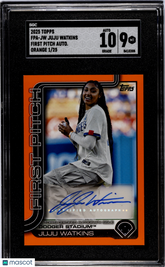 2025 Topps Juju Watkins #FPA-JW First Pitch Autograph Orange #1/25 SGC 9 Auto 10