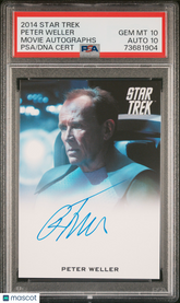 2014 Star Trek Movie Autograph Peter Weller as Marcus Limited Auto PSA 10/10 Gem