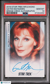 2019 Star Trek Inflexions Bridge Crew Autograph Gates Mcfadden LE Auto PSA 10
