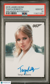 2015 Rittenhouse James Bond Archives Autograph Tanya Roberts PSA 10 Auto