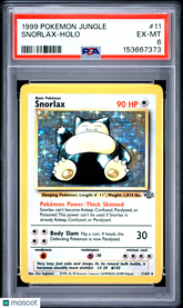 1999 Pokemon Jungle Snorlax Holo Holo PSA 6 #11
