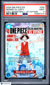 2026 One Piece Promos Monkey D. Luffy Coll Basketball: Us Voyage PSA 9 #055 Mint