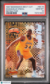 1997 Bowman's Best Cuts Shaquille O'Neal Refractor Low Pop PSA 10 Gem Lakers