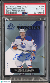 2015 SP Game Used Connor McDavid #197 Rookie Autograph Auto SSP /5? PSA 6