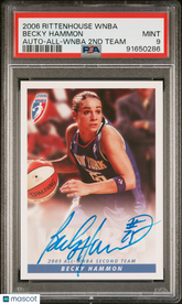 2006 Rittenhouse WNBA Autograph Signatures Becky Hammon Auto PSA 9 Liberty