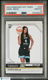 2024 Panini Instant WNBA Angel Reese #249 PSA 10 Rookie RC Sky