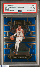 2023 Panini Select Victor Wembanyama #87 Rookie RC Blue PSA 10 Gem MInt