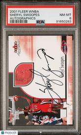 2001 Fleer Tradition WNBA Autographics Sheryl Swoopes Auto Signature PSA 8 HOF