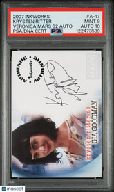 2007 Inkworks Veronica Mars Autograph Krysten Ritter as Gia PSA 9/10 Auto