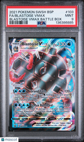 2021 Pokemon Swsh Black Star Promo Blastoise VMAX Battle Box Fa PSA 9 #103