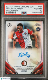 2023 Topps Chrome UEFA Autograph Rookie Antoni Milambo Refractor Auto PSA 10