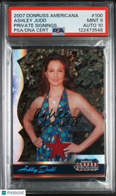 2007 Donruss Americana Private Signings Ashley Judd /50 Auto Relic PSA 9/10 POP1