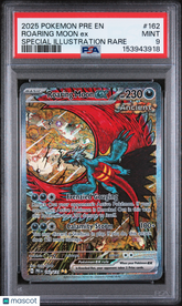 2025 Pokemon Prismatic Evolutions Roaring Moon EX Special Illus Rare PSA 9 #162