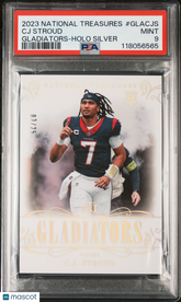 2023 National Treasures Gladiators CJ Stroud Rookie RC Holo Silver #3/25 PSA 9