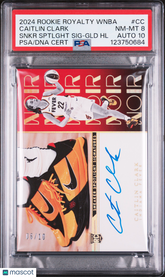 ‘24 Rookie Royalty WNBA Sneaker Spotlight Rookie Caitlin Clark /10 PSA 8/10 Auto