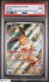 2025 Pokemon SVP EN-SV Black Star Promo Eevee P Center Etb PSA 9 #173 Mint