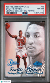 1997-98 Flair Showcase Scottie Pippen Legacy Collection Row 3 78/100 PSA 8 Bulls