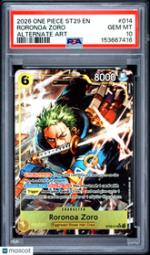 2026 One Piece Starter Deck St29-Egghead Roronoa Zoro Alternate Art PSA 10 #014