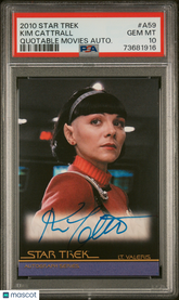2010 Star Trek Quotable Autograph Kim Cattrall Lt Valeris Signature PSA 10