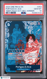 2024 One Piece Tournament Pack Portgas D. Ace Oct-Dec-Winner PSA 10 #053 Gem