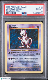 1999 Pokemon Game Mewtwo Holo Holo Shadowless PSA 6 #10