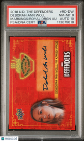 2018 UD The Defenders Markings Dragon Autograph Deborah Ann Woll PSA 8/10 Auto