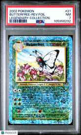 2002 Pokemon Legendary Collection Butterfree -Reverse Foil #21 PSA 7 Nm
