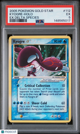 2005 Pokemon Gold Star EX Delta Species Kyogre Holo EX Delta Species PSA 5 #112