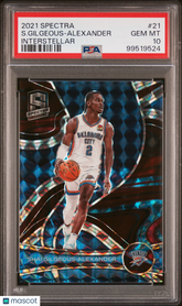 2021 Panini Spectra Shai Gilgeous-Alexander #21 Interstellar PSA 10 Gem Mint