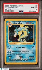 2000 Pokemon Game Base II Gyarados #7 Base II PSA 8 HOLO NM-MT