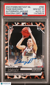 2024 Panini Instant Nil Paige Bueckers #/10 Autograph RC Jaguar PSA 10 Auto 10