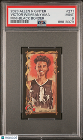 2023 Topps Allen & Ginter Victor Wembanyama #271 Rookie Mini Black Border PSA 9