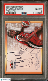 2000 Fleer Skybox Fresh Ink Cynthia Cooper Autograph On card Auto PSA 8 WNBA