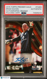 2015 Topps Premier Gold Autograph Bradley Guzan Orange /11 PSA Auto USA