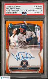 2023 Bowman Chrome Autograph Wilyer Abreu #CPAWA Auto 23/25 PSA 10