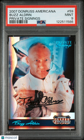 2007 Donruss Americana Private Signings Buzz Aldrin #59 Auto Autograph /50 PSA 9