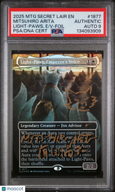 2025 Magic MTG SLDrop Light-Paws Foil PSA Mitsuhiro Arita Auto 9 & Sketch #1877