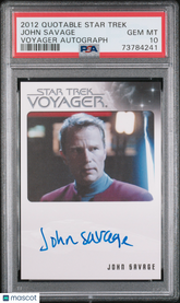 2012 Quotable Star Trek Voyager Autograph John Savage Limited Auto PSA 10