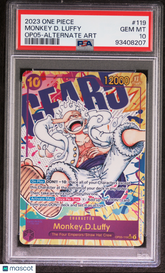 2023 One Piece Op05-Awakening New Era Monkey D. Luffy Alternate Art PSA 10 Gem