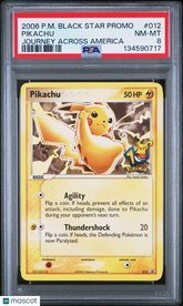 2006 Pokemon Black Star Promos Pikachu Journey Across America PSA 8 #012