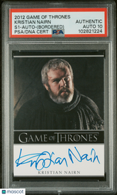 2012 Game Of Thrones S1 Kristian Nairn LE Bordered Autograph PSA Auth 10 Auto