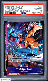 2026 One Piece Promos Trafalgar Law Foil Fa Illustration Box Vol.6 PSA 10 #093